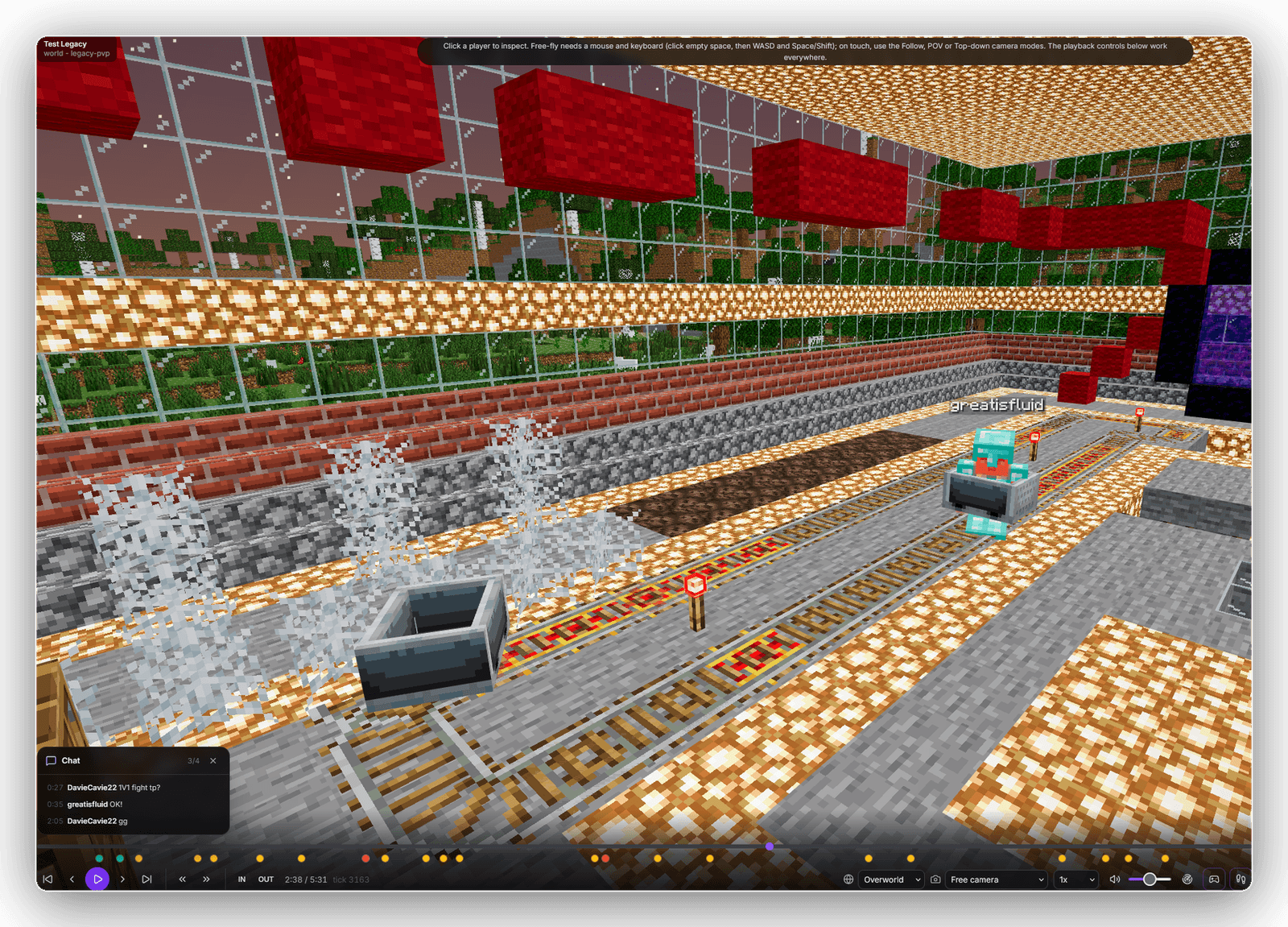 ReplayCore minecart scene